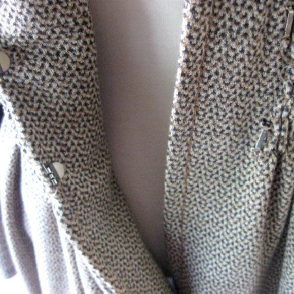 Vintage JAMES GALANOS Couture Tailored Brown Knit Midi Dress, Sz 8 - Picture 7 of 9